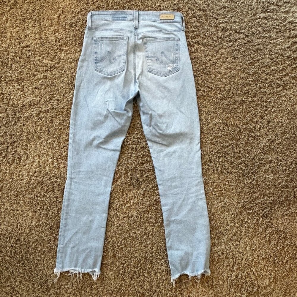AG ADRIANO GOLDSCHMEID The Mari Crop High Rise Slim Straight Jeans in Size 27 - Picture 5 of 9